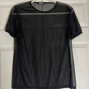Missguided sheer back shirt